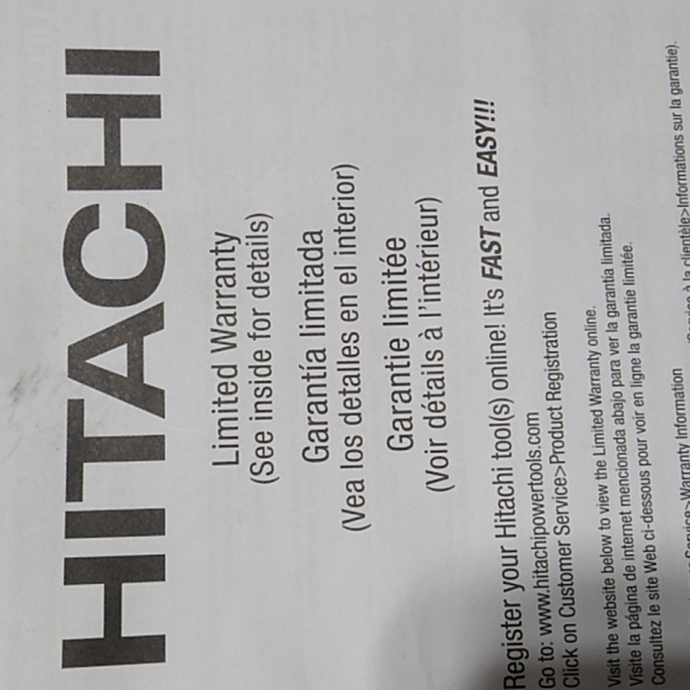 Hitachi Electric 3/8" Chuckless D 10VH Drill W/Side Handle & Crush Proof Case - Picture 5 of 7